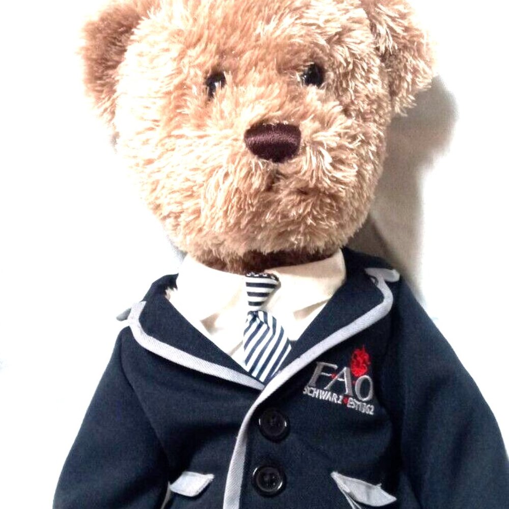 FAO 2013 F A O Schwarz Prep Jacket Tie 12" Plush Teddy Bear Stuffed Animal Doll